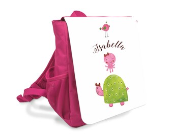 Rucksack Kinder mit Namen in Pink