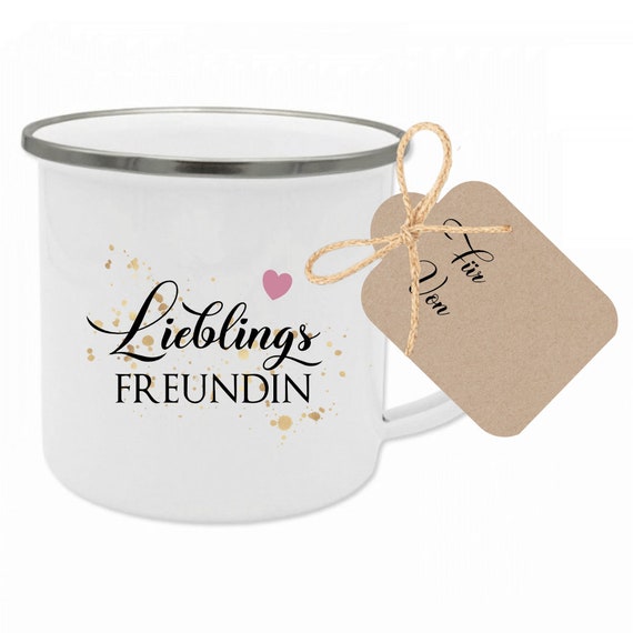 Cadeau meilleur ami mug étiquette cadeau motif ami préféré -  France