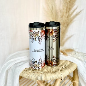 Thermobecher Personalisiert Geschenk Geburtstag Frauen Kaffee to Go Edelstahl Sie Mitarbeiter Spruch
