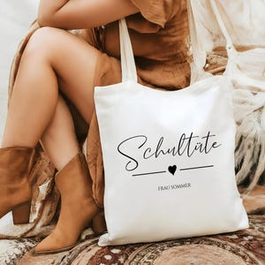 Geschenk Lehrerin Abschiedsgeschenk Lehrerin Tasche Lehrerin Stoffbeutel mit Namen Tragetasche Schultüte Lehrerin Geschenk Spruch