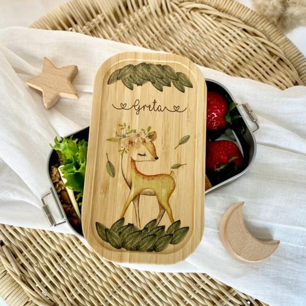 Lunchbox Reh Brotdose Name personalisiert Geschenk