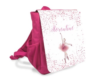 Kindergartenrucksack mit Name und Ballerina