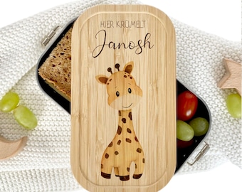 Lunch box personalized giraffe kindergarten stainless steel children's lunch box Vesperdose Lunch Box | Manufactory loving