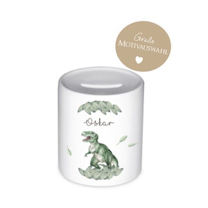 Money Box Dino Name Boy Personalized Desired Name Child Gift Idea Gift Money Gift Ceramic | Large selection of motifs