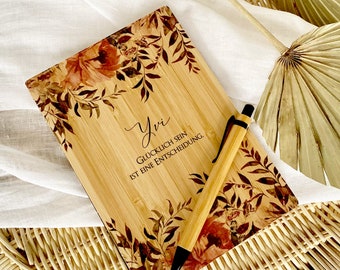 Notebook with name desired text diary gift happiness journal women saying DIN A5 birthday gift girlfriend