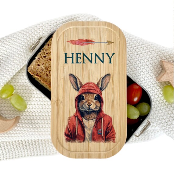 Brotdose Hase Brotdose Personalisiert Coole Hasenbrotdose Brotdose Kinder Brotdose Personalisiert Edelstahl Lunchbox Manufaktur Liebevoll