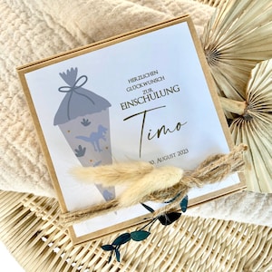 Geld Geschenk Karte Einschulung Geschenkschachtel personalisiert Einschulung Junge Geschenk Schulbeginn Box Schulanfang Geschenkverpackung
