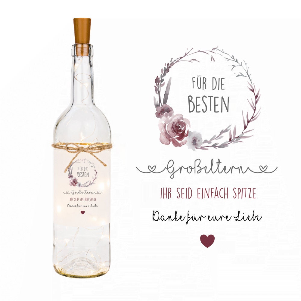 Holz Nachtlicht Für Oma & Opa - Mit Personalisierter Acrylplatte, LED, Ideal Als Geschenk Von Enkeln
