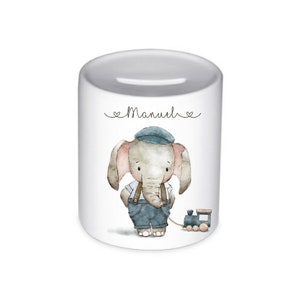 Spardose Personalisiert Elefant Name Kind Geschenk Junge Mädchen Baby Kinderspardose Tier