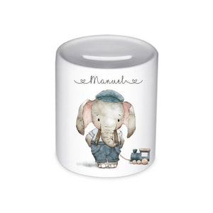 Money Box Personalized Elephant Name Child Gift Boy Girl Baby Children's Money Box Animal