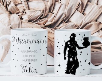 Aquarius Mug Zodiac Mug Zodiac Aquarius Mug with Zodiac Gift Birthday Personalized Manufactory Lovingly