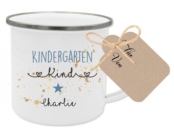 Geschenk fürs Kindergartenkind, Tasse für Jungen und Mädchen, auf Wunsch mit Namen