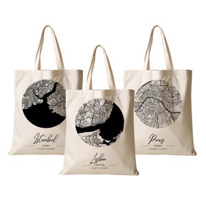 Stoffbeutel City Map Beutel 23 Städte Stofftasche Stadt Straßenkarte Koordinaten ... New York London Berlin Paris uvm.  Manufaktur Liebevoll
