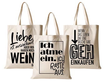 Torba z napisem, torba na zakupy, zabawna torba na prezent, torba dla kobiet, dziewczyny, koleżanki, torba na zakupy, wykonana ręcznie z miłością