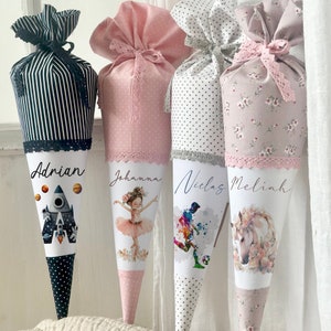Mini Schultüte Geschwisterschultüte kleine handgenähte Geschwister ...