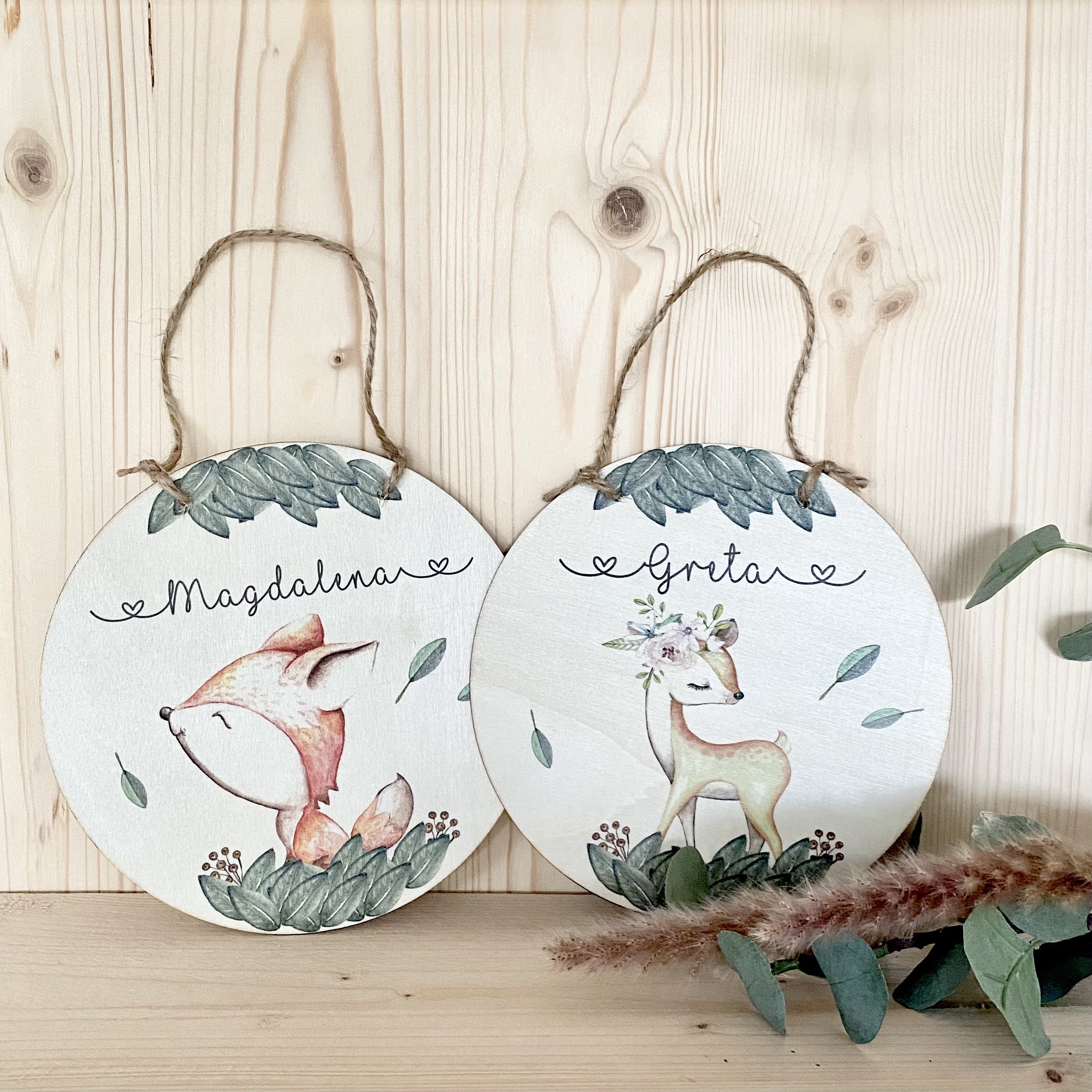 Name Tag Baby Children's Room Personalized Roe Etsy