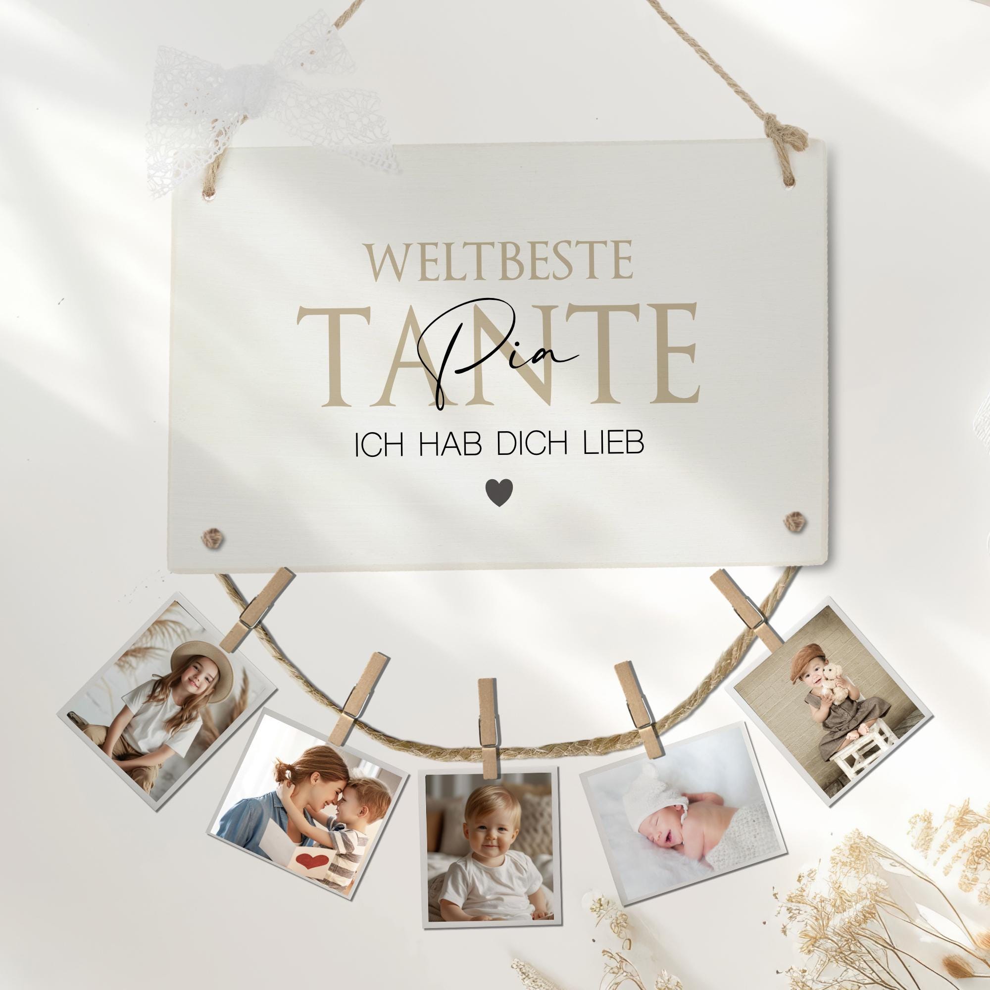 Personalisiertes Nachtlicht Für Nichten – Graviertes Acryl-Licht Mit Liebevoller Botschaft Von Tante/Onkel