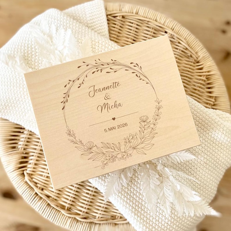 Wedding keepsake box, wedding gift, wedding memory box, money gift box, personalized wedding gift, wedding box with names image 1