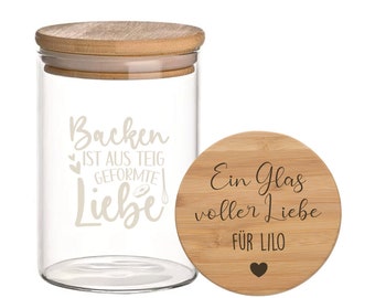 Geschenk Keksglas Personalisiert Wunschgravur Name Geschenkidee Mama Oma Beste Freundin Spruch Plätzchen Weihnachten Geburtstag Dankeschön