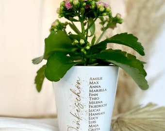 Flowerpot Personalized Thank You Gift Farewell Gift Colleague Nursery Teacher Retirement Gift Woman Thank You Manufactory Lovingly