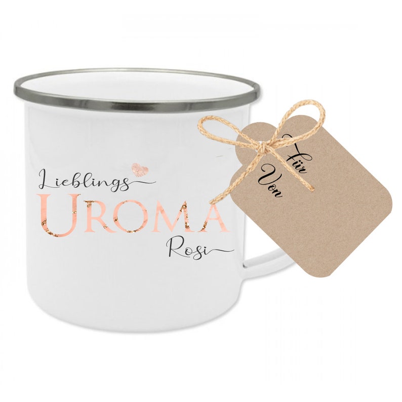 Geschenk Uroma Flaschenlicht Personalisiert Name Lieblingsuroma Tasse Uroma