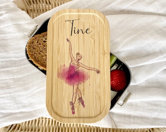 Porta pranzo ballerina porta pranzo in acciaio inox porta pranzo personalizzato per balletto porta pranzo per bambini porta pranzo per balletto porta snack per ragazze realizzato con amore