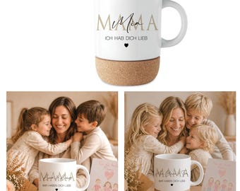 Mama Tasse - Muttertag Geschenk Tasse mit Namen personalisiert - Mama Geschenk mit Namen der Kinder - Kaffeetasse Mama wir haben dich lieb