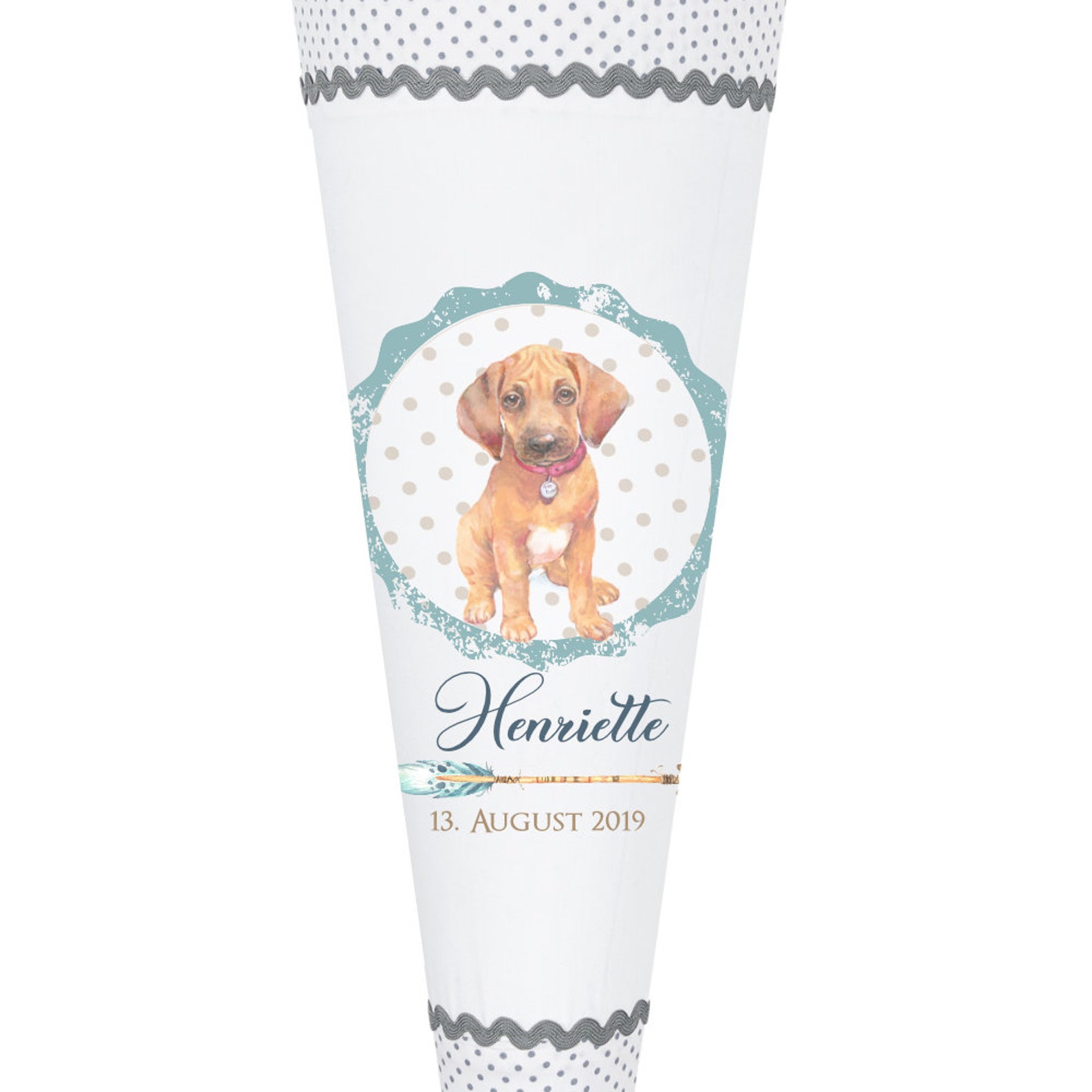 Große Schultüte aus Stoff Hund inkl. Rohling 70 Etsy