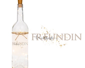 Gift Girlfriend Best Friend Gift Bottle Light World's Best Friend Girlfriends Gift Birthday Christmas Manufactory Lovingly