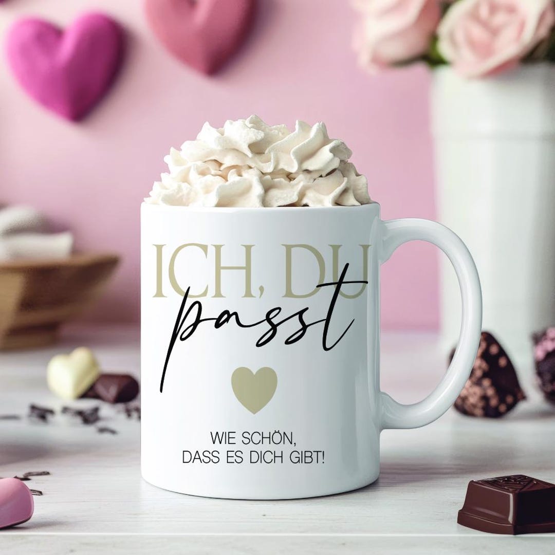 Valentinstag Tasse i Appeachiate You Geschenk Freundin mit Spruch Kaffeetasse Pflaumen