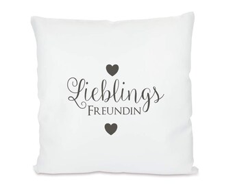 Kissen mit Spruch "Lieblingsfreundin" Geschenk für Freundin