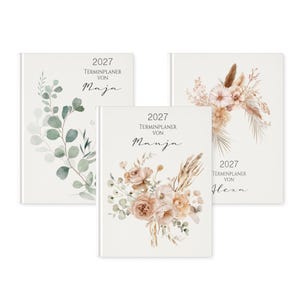 Personlig 2027-kalender med namn | 2027 A5-kalender | Fickkalender och årsplanerare | Inbunden kalender | Present till kvinnor