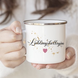 Favorite colleague mug colleague farewell gift best colleague gift enamel mug work colleague farewell manufactory lovingly