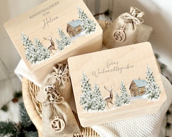 Personalized Advent calendar to fill Advent calendar wood wooden box Christmas Advent box Manufactory Lovingly