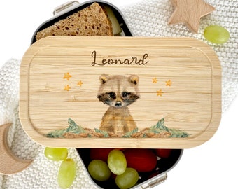 Kinder Brotdose Personalisiert Waschbär Brotdose Name Kita Brotdose Schule Kinder Brotdose Lunchbox Brotbox