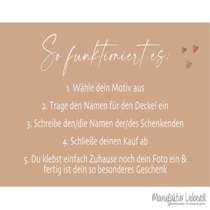 Personlig present till flickvän | Bästa vänpresent till födelsedag eller jul | Fotopresent i trä med namn | Tackpresent till flickvän bild 8