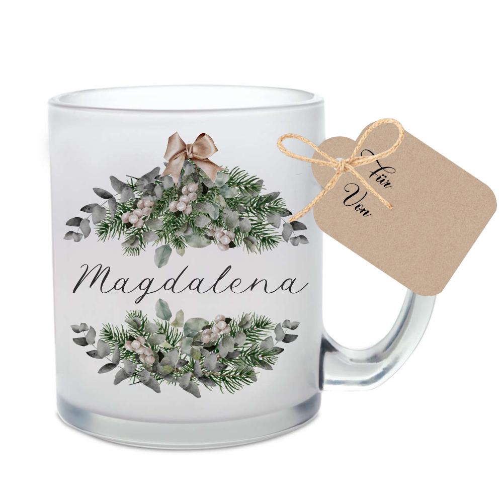 Manufaktur Liebevoll Personalisierte Glühweintasse – Mit Namen, 300 Ml, Spülmaschinenfest, Weihnachtsgeschenk