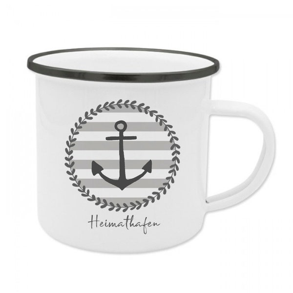 Tasse Heimathafen mit Anker