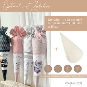 Mini Schultüte Geschwisterschultüte kleine handgenähte Geschwister ...