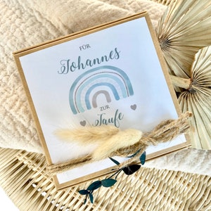 Taufgeschenk für Jungen Geldgeschenk Taufe Geschenkschachtel Taufe Junge Taufkarte Geschenk Taufe Geld Geldgeschenk Manufaktur Liebevoll