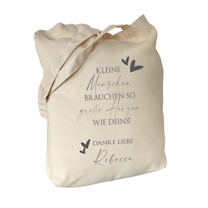Geschenk Erzieherin Personalisiert Stoffbeutel Jute Tasche Dankeschön Geschenkidee Kindergarten Abschied Danke Hebamme Lehrerin