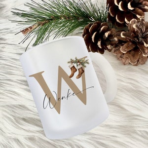 Weihnachtstasse Weihnachten Tasse Name Personalisiert Glastasse persönliches Weihnachtsgeschenk Geschenk Glühwein Frauen Männer Nikolaus