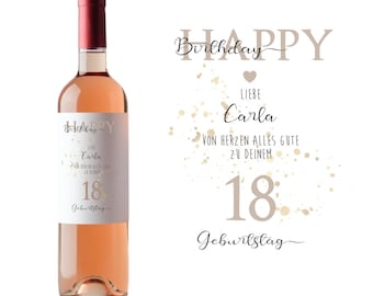 Gift Birthday Personalized Label Wine Bottle Name Happy Birthday Birthday Gift