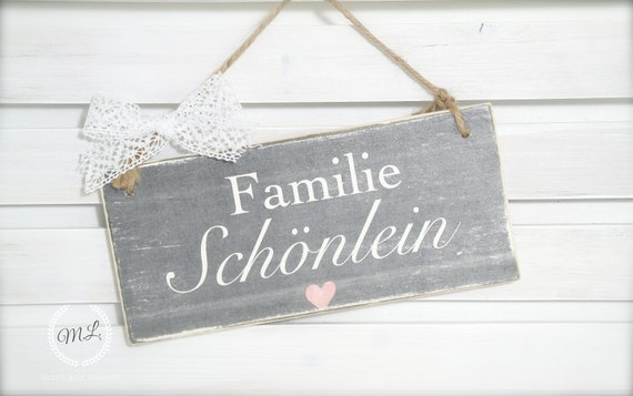 Personalisiertes Turschild I Namensschild I Hausturschild Aus Etsy