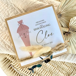 Einschulung Geschenk Mädchen Geldgeschenk Karte Einschulung Geschenkschachtel Einschulung personalisiert Mädchen Name Geschenkkarte Schule