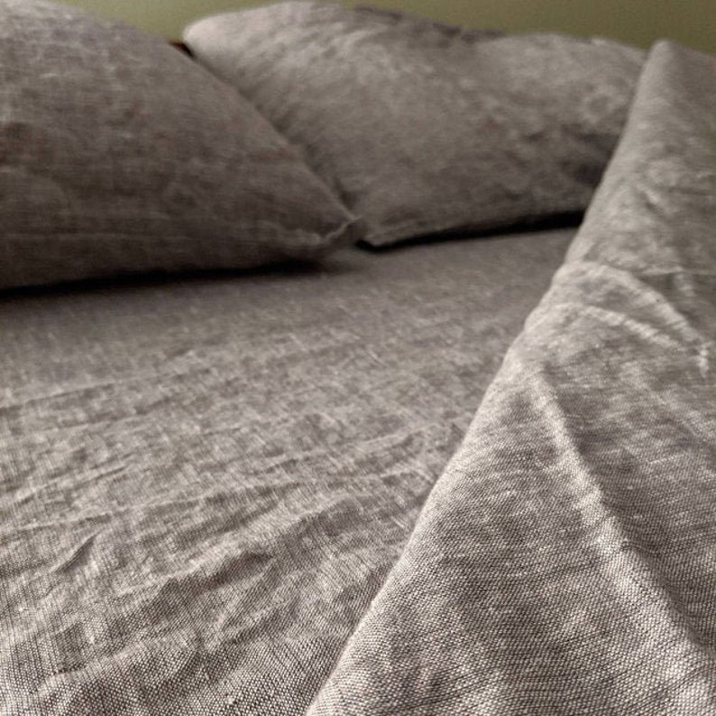 LINEN BEDDING SET made from 100 organic linen fitted Etsy