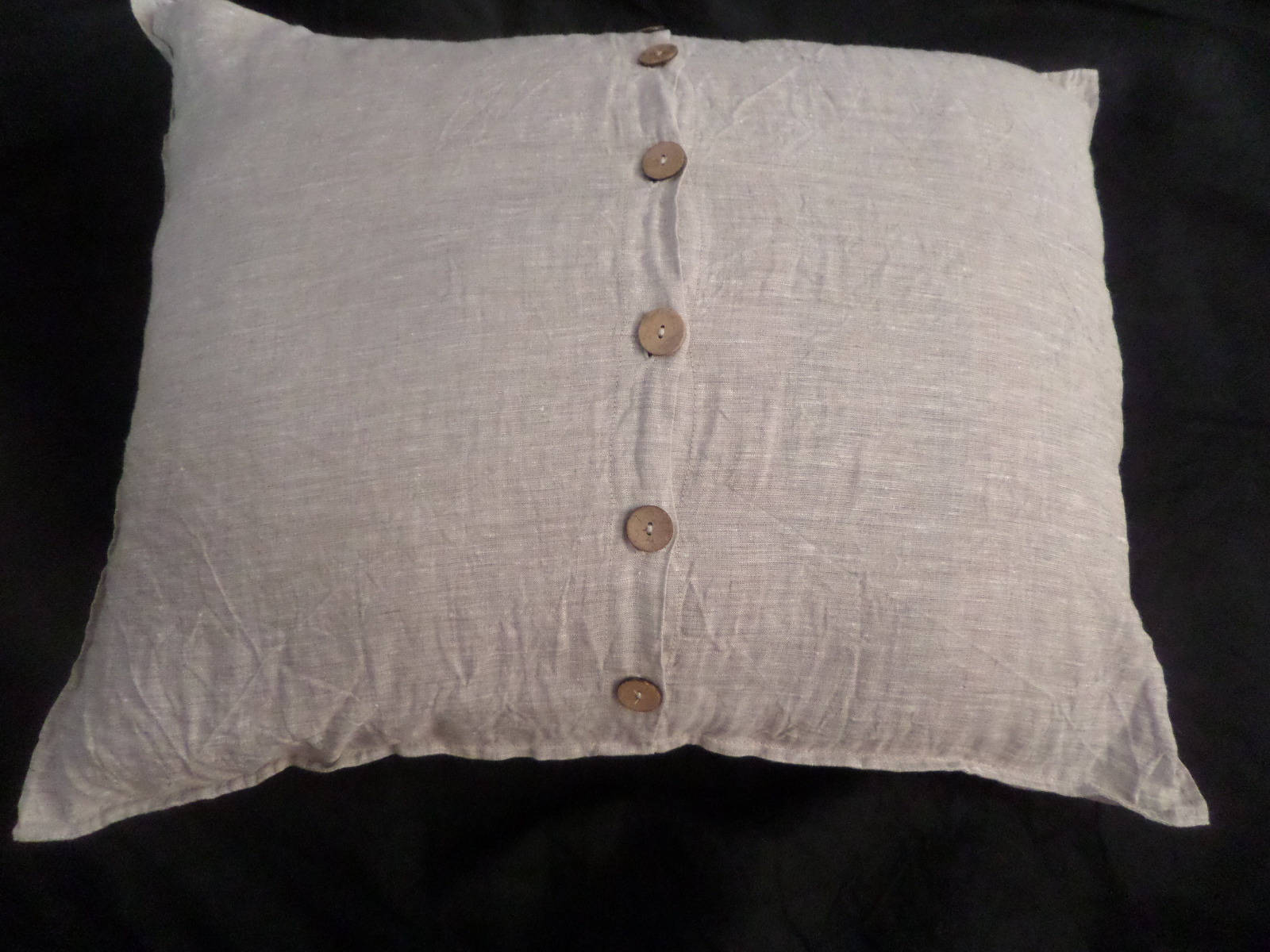 Square EURO PILLOW COVER with buttons in the middle and edging Etsy