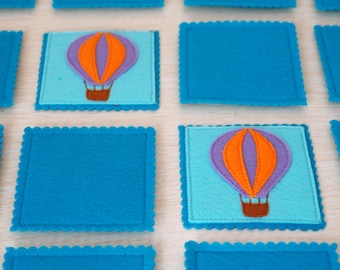 Felt Transport Memory Matching Game, Travel Toy for Kids