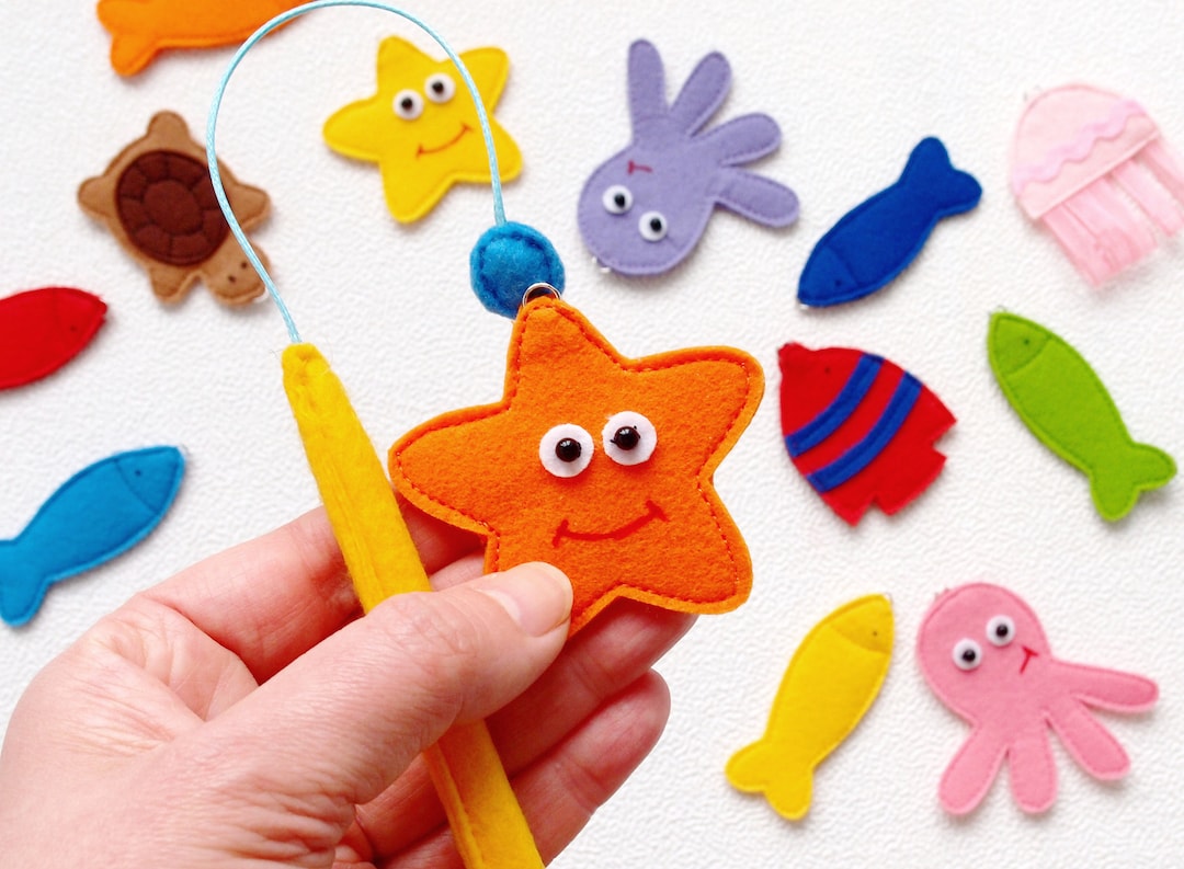 Felt Magnetic Fishing Game: Sensory Sea Animals Toy for Toddlers - Etsy ...