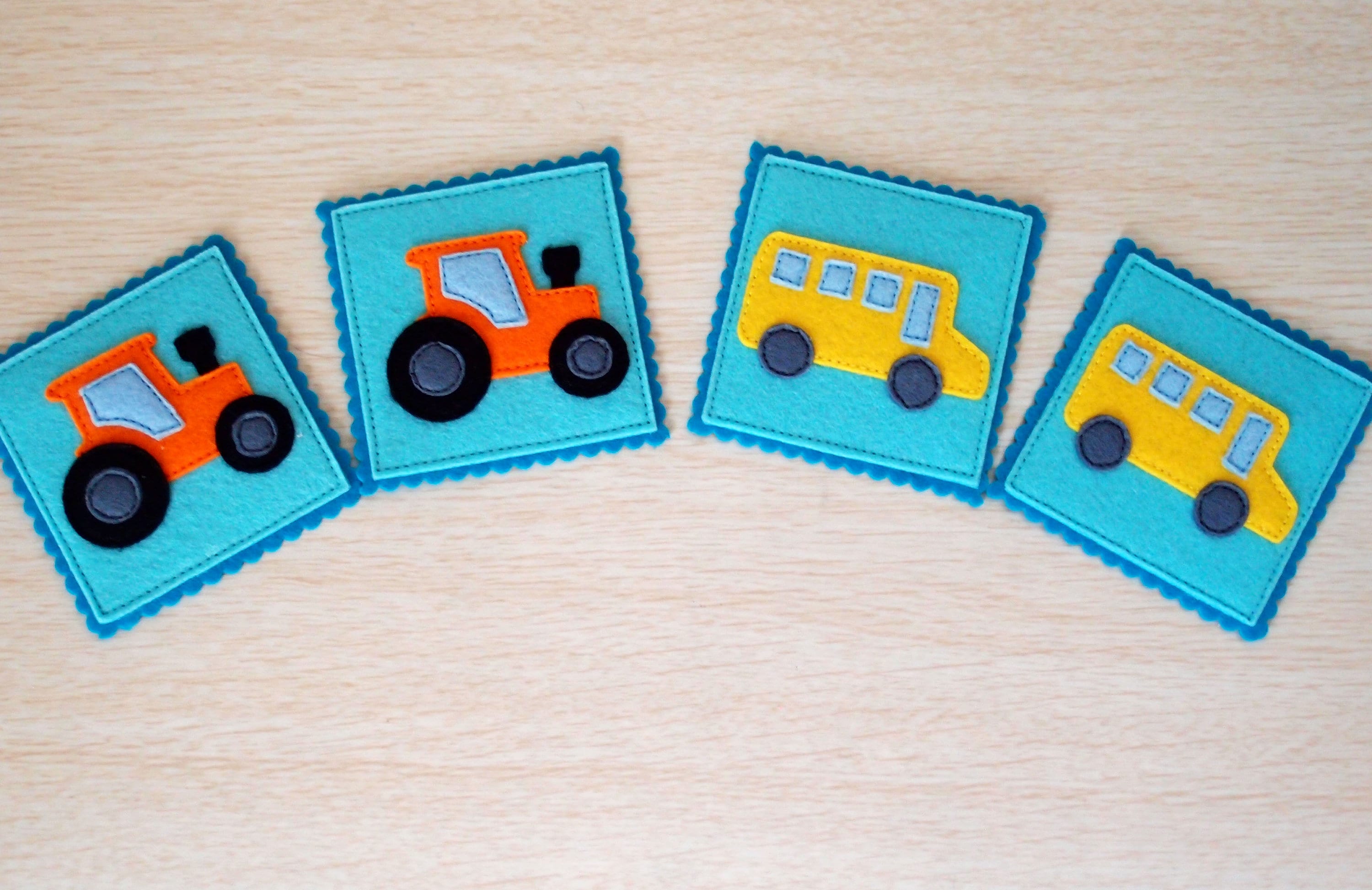 Transport Memory Matching Game Matching Pairs Game Felt - Etsy